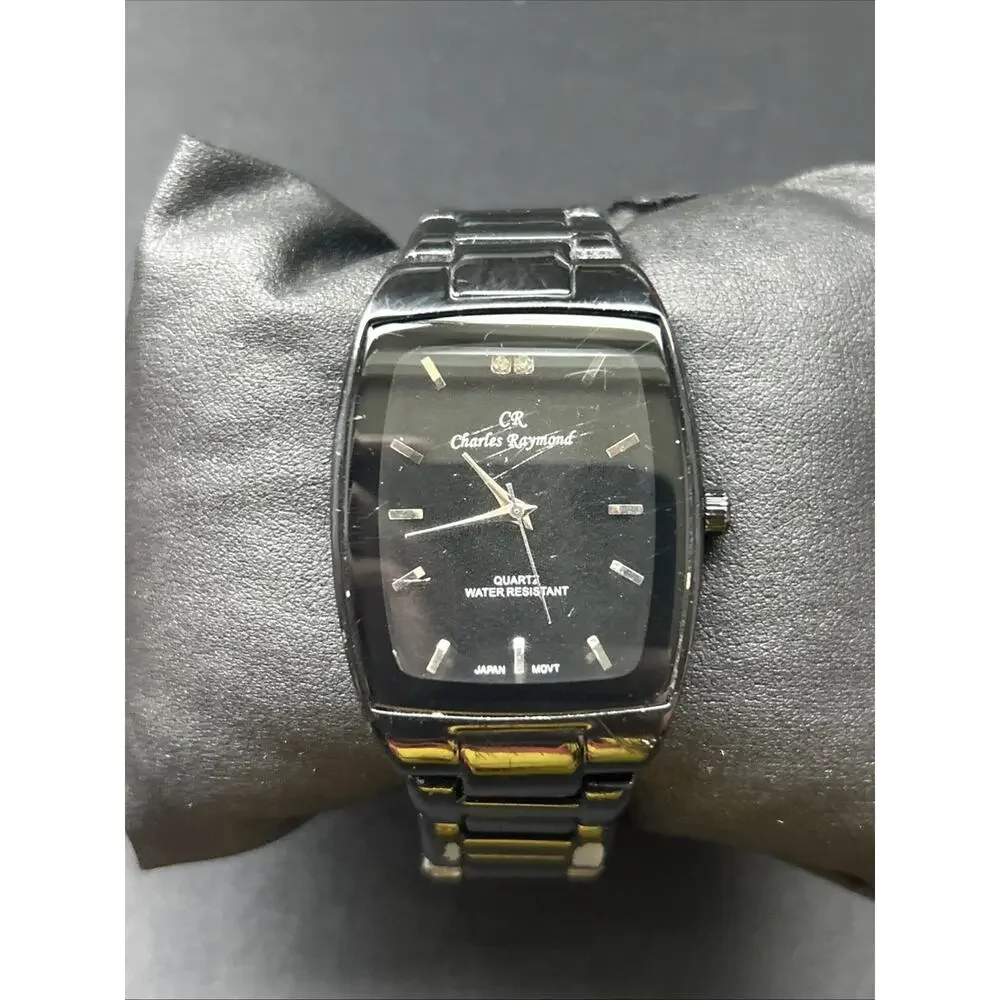 Charles Raymond Black Dial Case And Band Quartz Watch